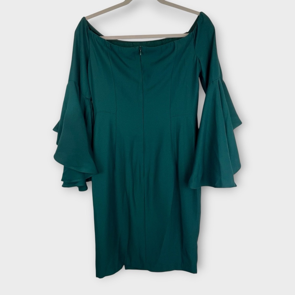 Venus Emerald Green Off Shoulder Dress | Size 4 - Picture 2 of 4